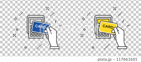 キャッシュレス決済のアイコン・イラスト素材セット 117661685