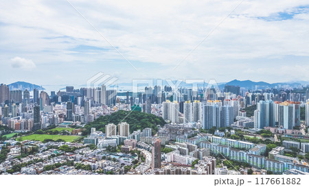 the urban skyline Kowloon Tong, Hong Kong 117661882