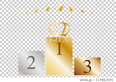 ゴージャスな表彰台 ランキング イラスト ゴージャスな表彰台 ランキング イラスト 117662545