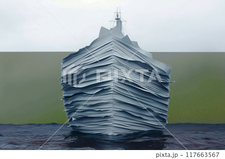 The paper document art, extremely minimalistic The paper document art, extremely minimalistic 117663567
