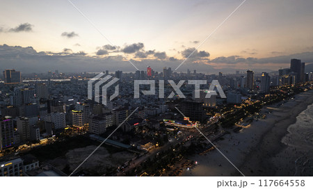 my khe beach and hotel is built near the beac in Da Nang, new resort city in middle vietnam 117664558