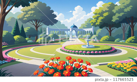 夢幻の楽園に舞う、煌めく水泡と花々 夢幻の楽園に舞う、煌めく水泡と花々 117665525