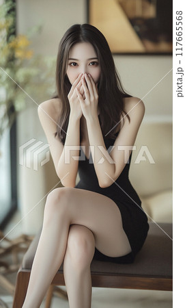 抜群のプロポーションの日本人モデル女性 抜群のプロポーションの日本人モデル女性 117665568