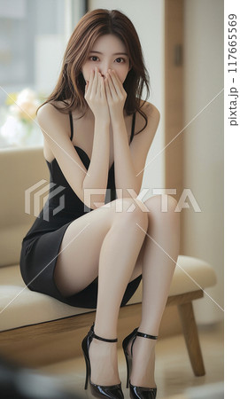 抜群のプロポーションの日本人モデル女性 抜群のプロポーションの日本人モデル女性 117665569