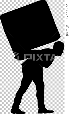 辛苦的商人剪影 辛苦的商人剪影 117665972