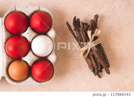 Madder dye, Endro, rhizome for egg coloring, viva magenta color, Easter, Georgia, 117666543