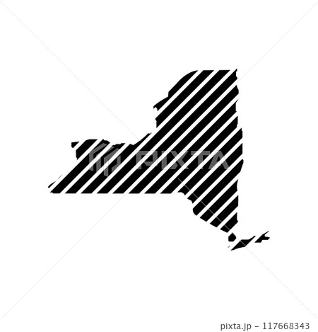 Newyork map silhouette 117668343
