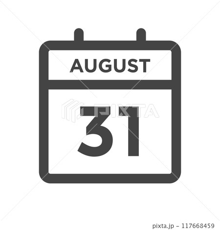 August 31 Calendar Day or Calender Date for Deadlines or Appointment August 31 Calendar Day or Calender Date for Deadlines or Appointment 117668459