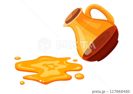 olive oil spilled on the floor. 117668480