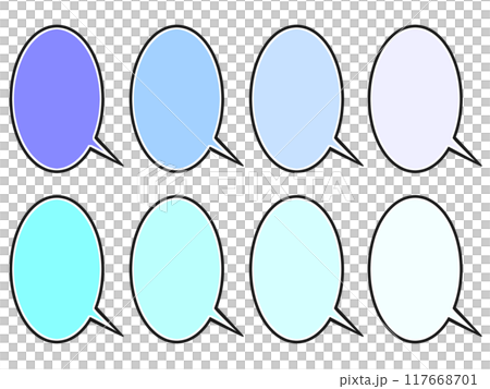 寒色系フキダシセット 1 寒色系フキダシセット 1 117668701