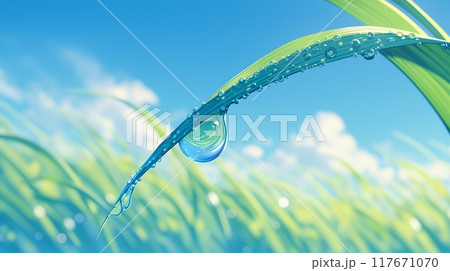 青空を映す水滴の中の世界11 117671070