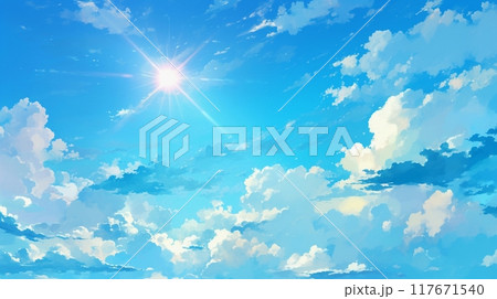 真夏の太陽と青空8 真夏の太陽と青空8 117671540