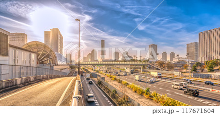 東京都江東区の都市風景　有明駅 117671604