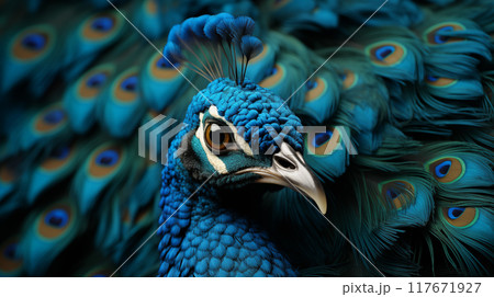 Textured backgrounds highlight peacock features with vibrant colors The beauty of peacock features shines. Peacock features add natural elegance Textured backgrounds highlight peacock features with vibrant colors The beauty of peacock features shines. Peacock features add natural elegance 117671927