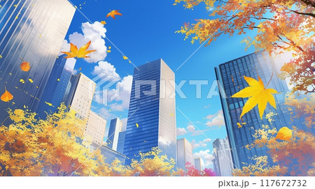 都会にある美しい紅葉8 117672732