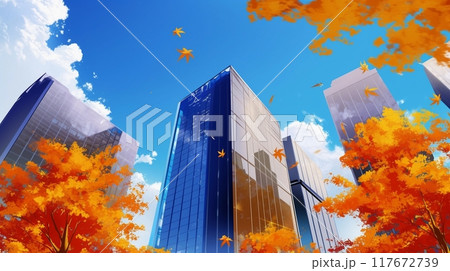 都会にある美しい紅葉15 117672739