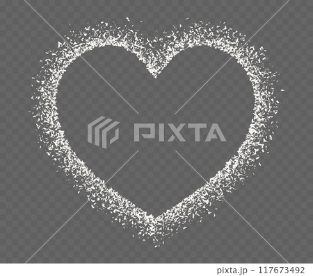 Coconut flakes, heart frame from scattered coco chips. Grated and desiccated coconut powder border. Coconut flakes, heart frame from scattered coco chips. Grated and desiccated coconut powder border. 117673492