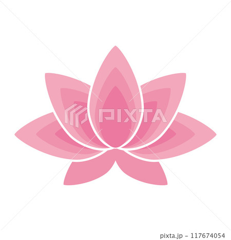 ピンクの蓮の花　アイコン 117674054