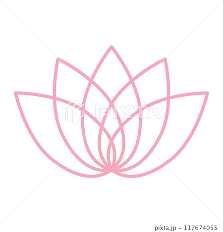 ピンクの蓮の花　アイコン 117674055