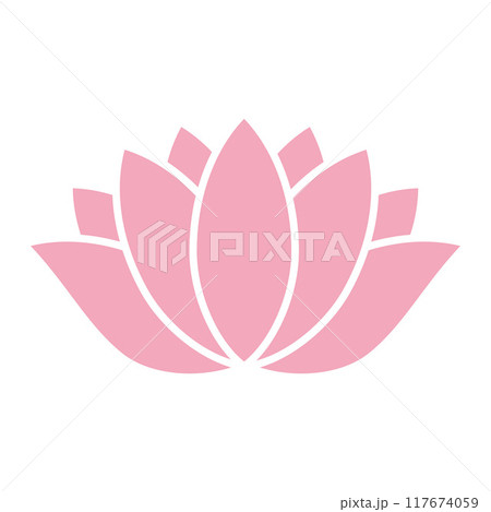 ピンクの蓮の花　アイコン 117674059