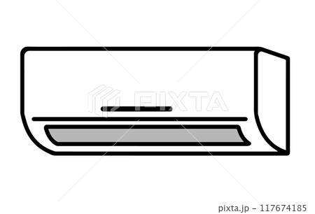 エアコンのシンプルなイラスト エアコンのシンプルなイラスト 117674185