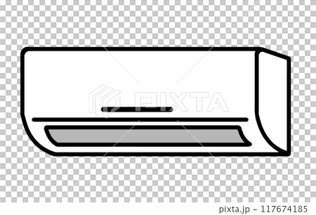 エアコンのシンプルなイラスト エアコンのシンプルなイラスト 117674185