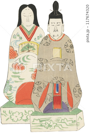 日本の郷土玩具　雛人形 117674320