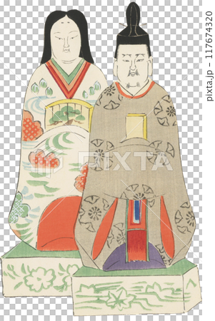 日本の郷土玩具　雛人形 117674320