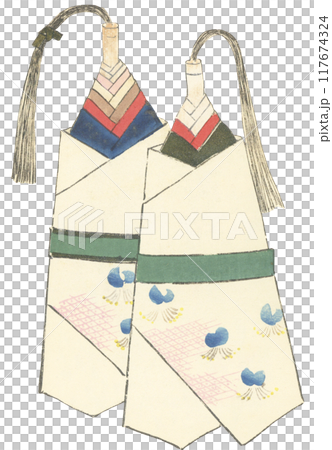 日本の郷土玩具　ひな人形 117674324