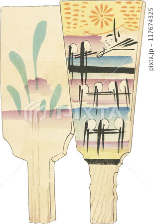 日本の郷土玩具　羽子板 117674325