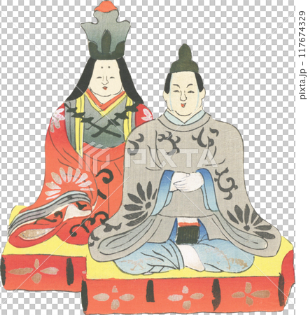 Japanese traditional toys: Hina dolls Japanese traditional toys: Hina dolls 117674329