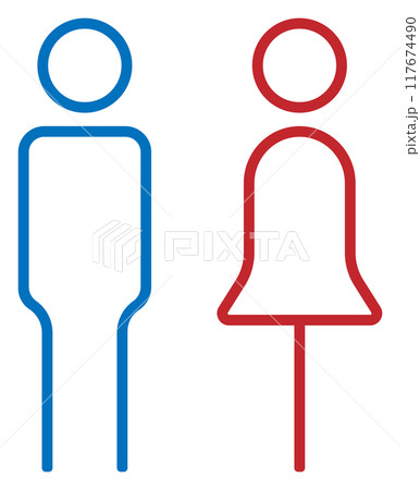 男女のマーク カラー 117674490