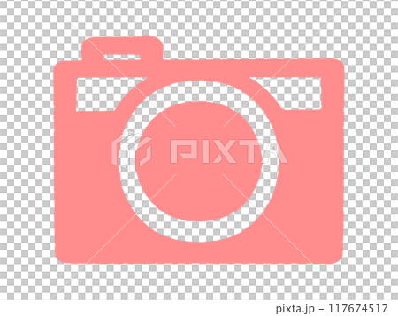 Doodle style camera, simple icon illustration material of SLR 117674517