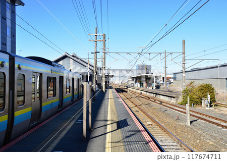 JR東日本、鹿島線佐原駅から鹿島神宮駅までの車窓風景(2022年冬) 117674711