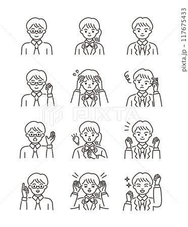 先生と学生のイラスト 117675433