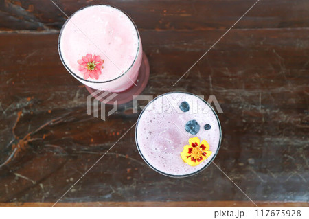 blueberry yogurt smoothie or strawberry yogurt smoothie, mixed berry smoothie or berry smoothie blueberry yogurt smoothie or strawberry yogurt smoothie, mixed berry smoothie or berry smoothie 117675928