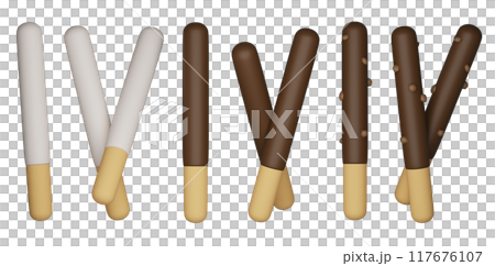 three flavors pepero 3D graphic three flavors pepero 3D graphic 117676107