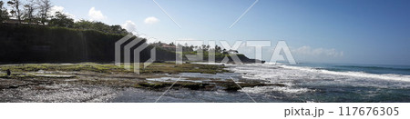 Amazing and wonderful view of paradise island called Bali in Asia, beautiful landscape of Bali tropical paradise holiday destination of the world, good for travel booklet or holiday postcard 117676305