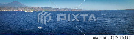 Amazing and wonderful view of paradise island called Bali in Asia, beautiful landscape of Bali tropical paradise holiday destination of the world, good for travel booklet or holiday postcard 117676331