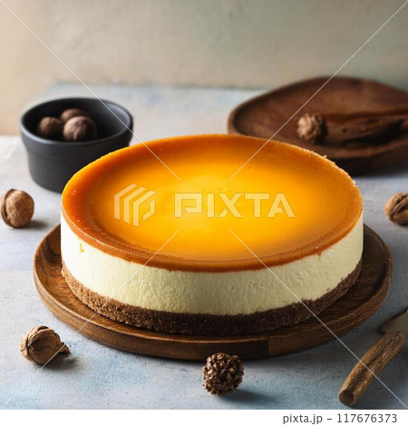 美味しそうなレアチーズケーキ 117676373
