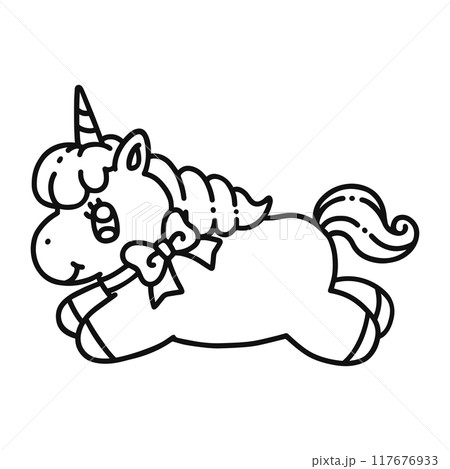 ゆめかわユニコーン・線画 117676933