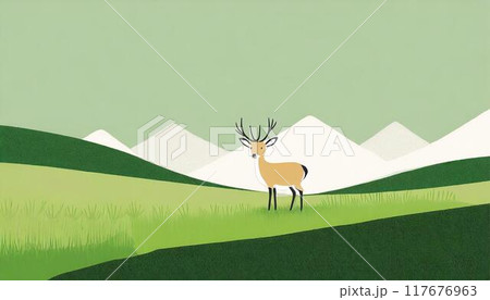 鹿のイラスト 117676963