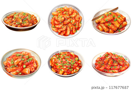 Tteokbokki Png Illustration Set 117677687
