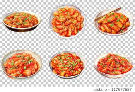 Tteokbokki Png Illustration Set 117677687