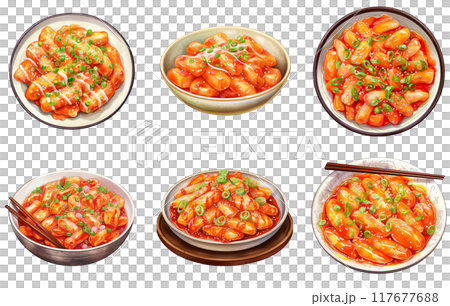 Tteokbokki Png Illustration Set Tteokbokki Png Illustration Set 117677688