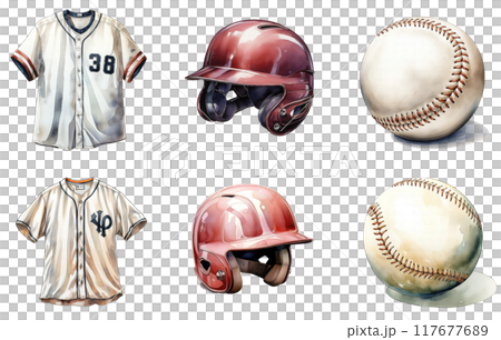 Baseball Equipment Png Illustration Set 117677689