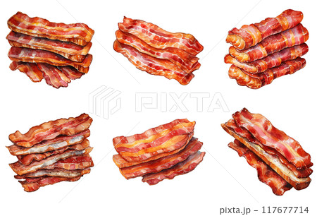 Bacon Png Illustration Set 117677714