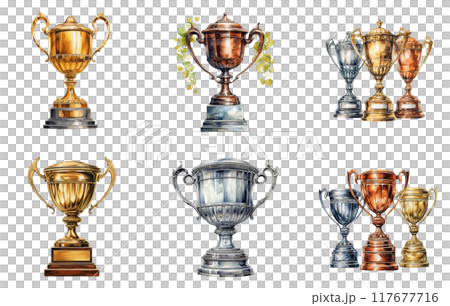 Trophy Reward Png Illustration Set 117677716