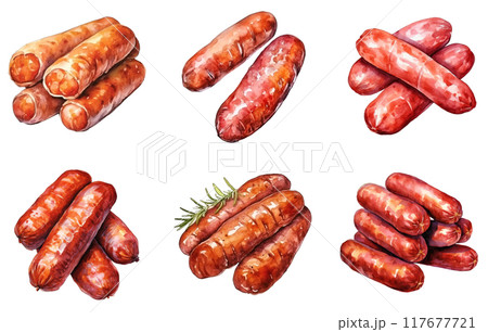 Sausages Png Illustration Set 117677721