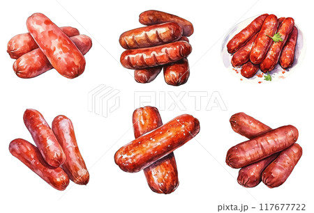 Sausages Png Illustration Set 117677722